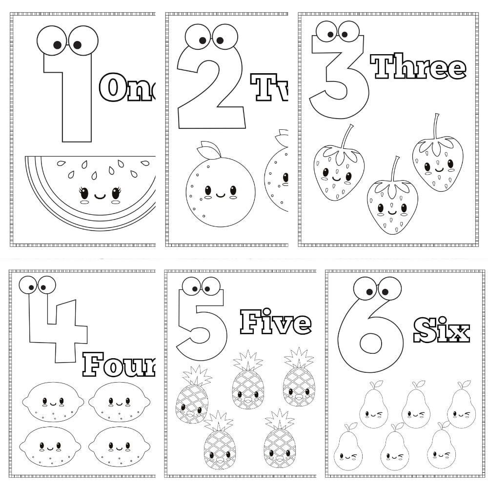 Color And Count Number 1 10 Worksheet Payhip