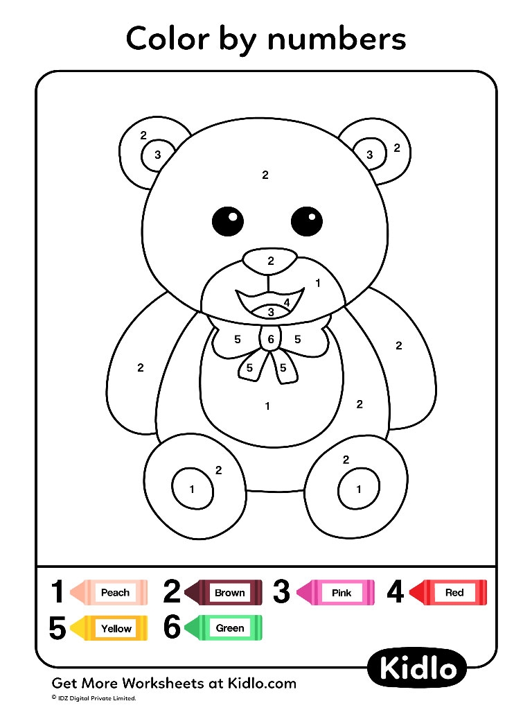 color the number worksheets