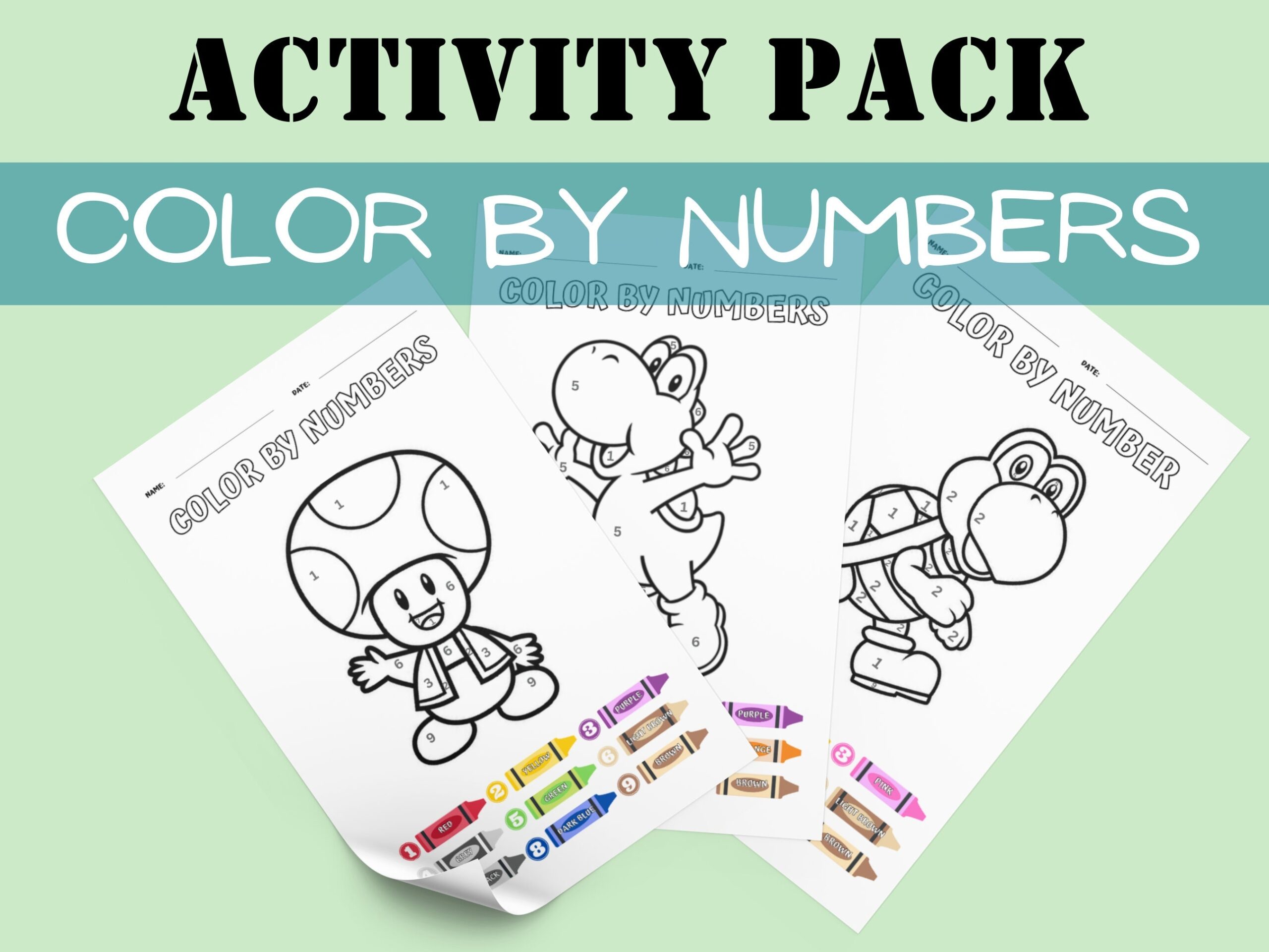 color by number super mario