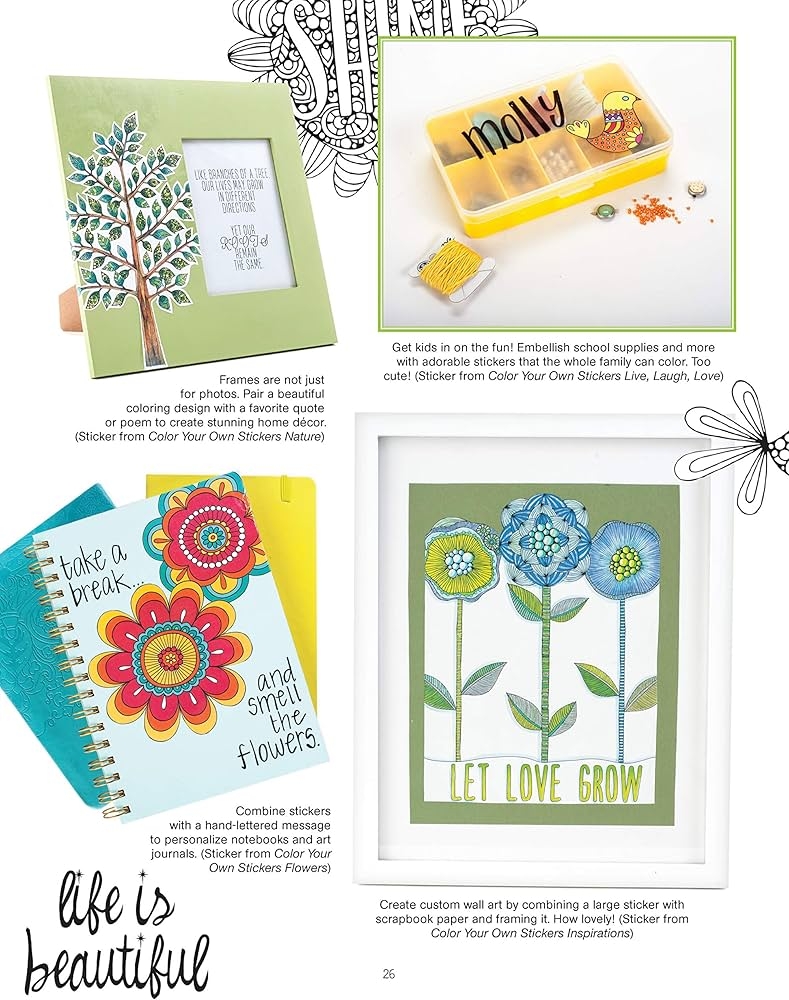 color your own stickers