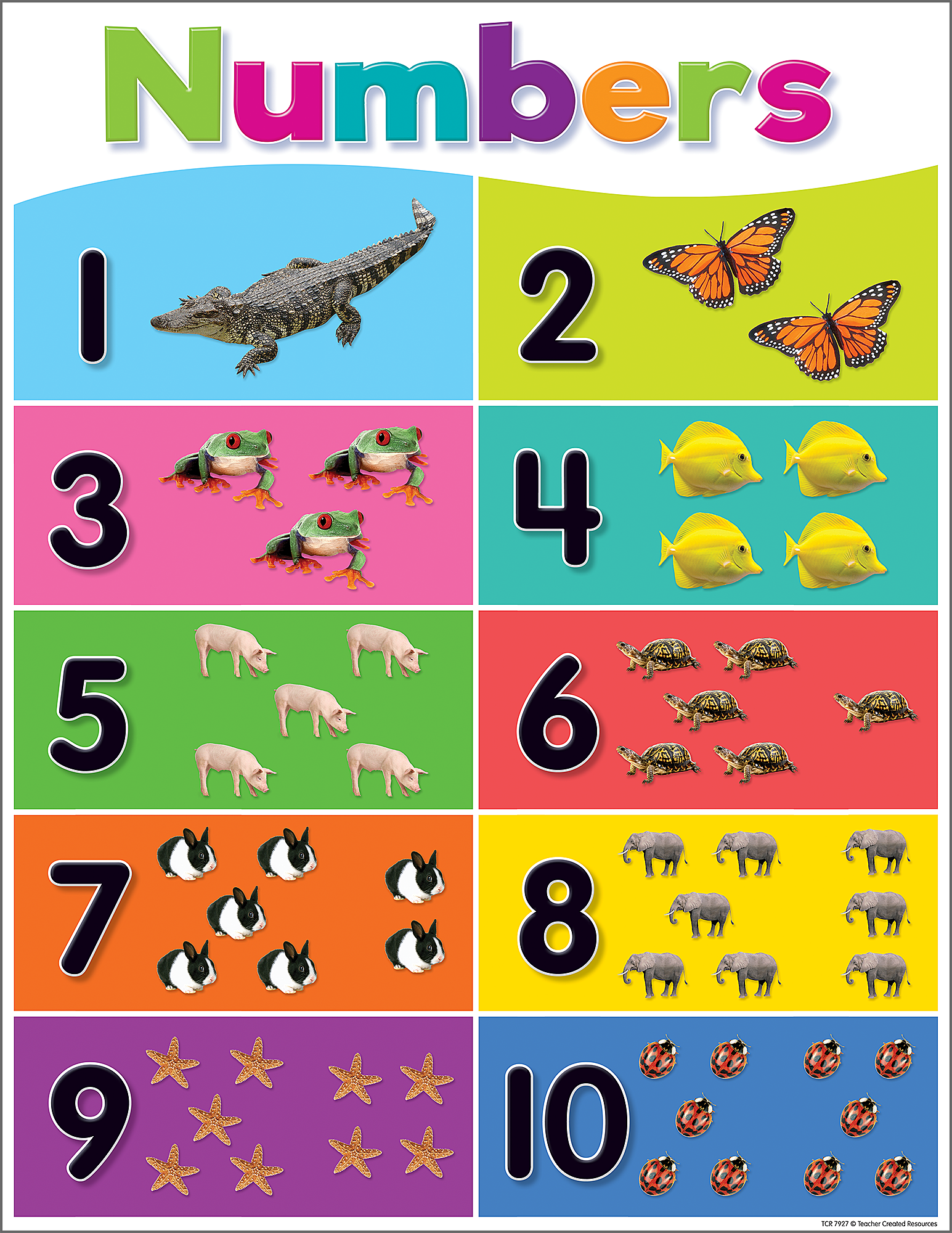 Colorful Numbers 1 10 Chart TCR7927 Teacher Created Resources