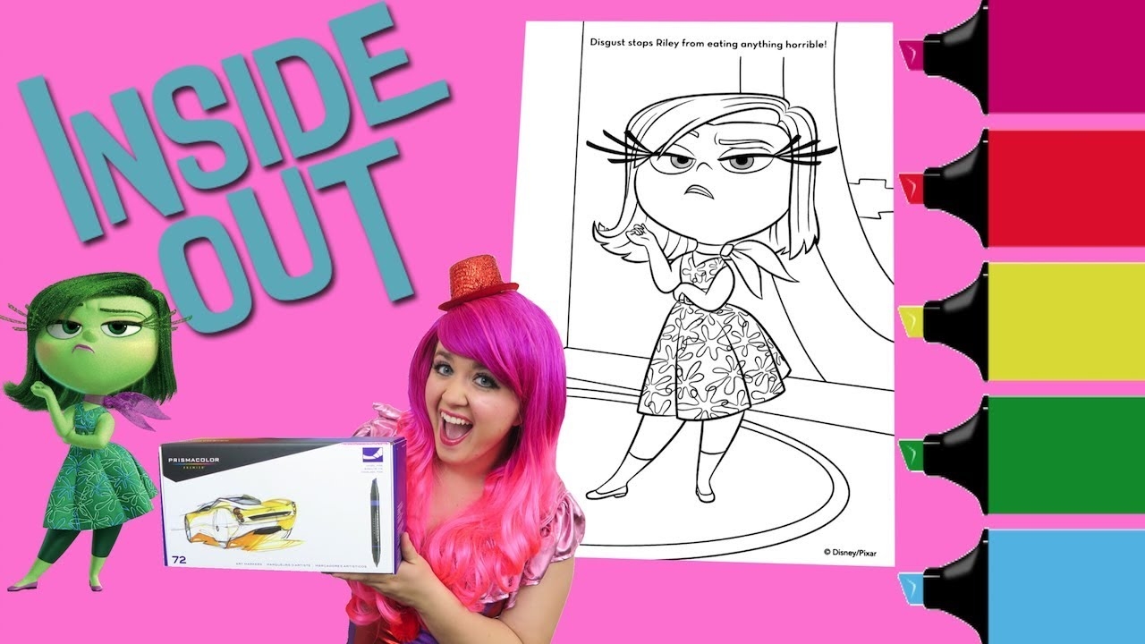 inside out coloring pages disgust
