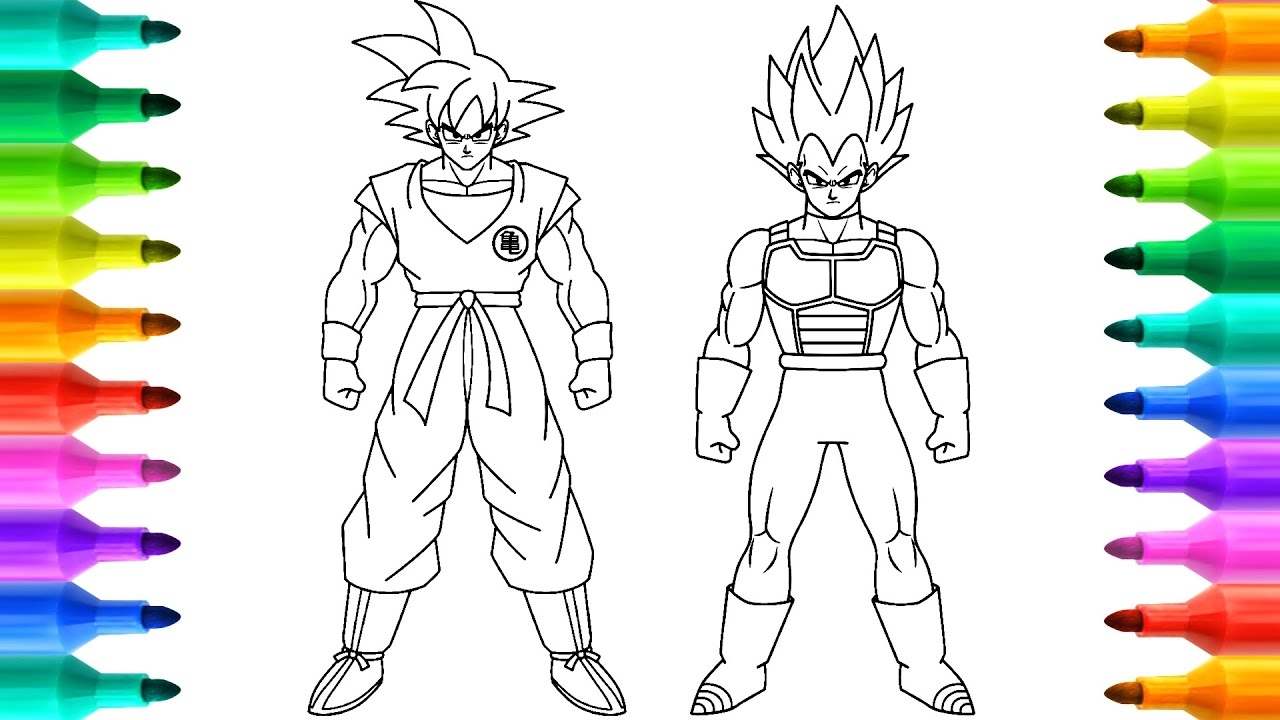 Coloring Goku And Vegeta Dragon Ball YouTube