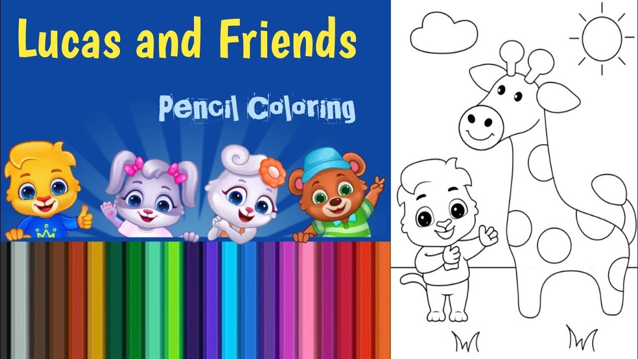 Coloring Lucas And Friends Giraffe kimmiTheClown MagicFingersArt YouTube