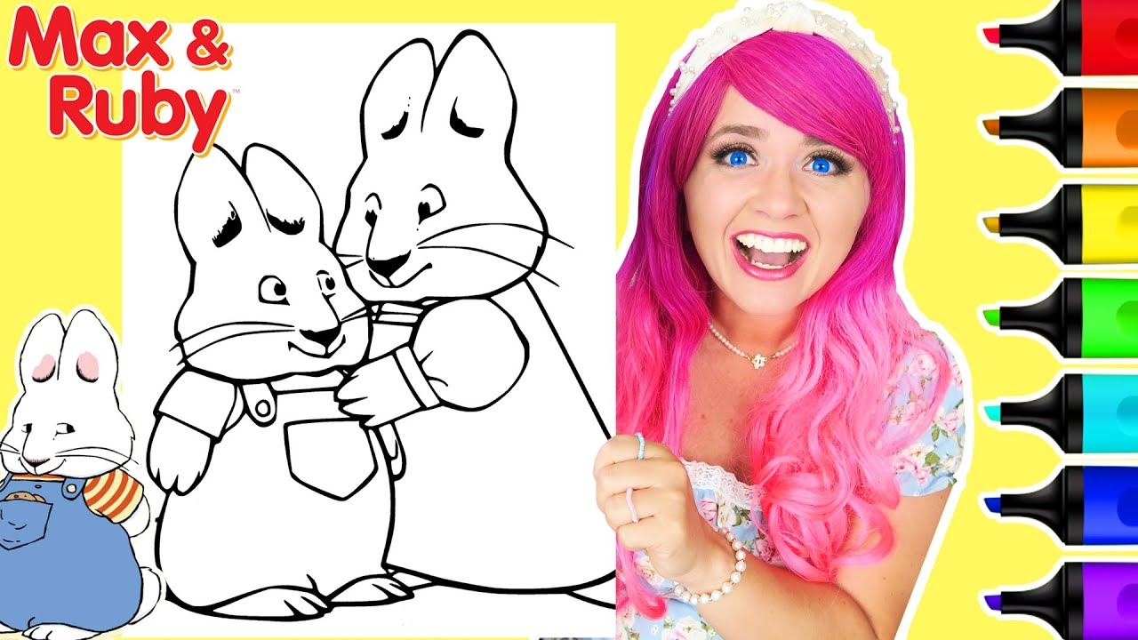 Coloring Max Ruby Coloring Page Ohuhu Art Markers YouTube