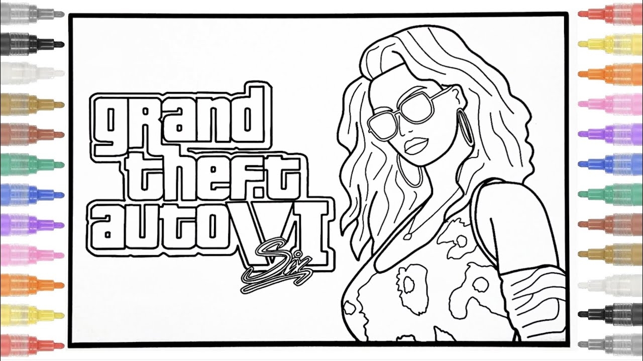 grand theft auto coloring pages
