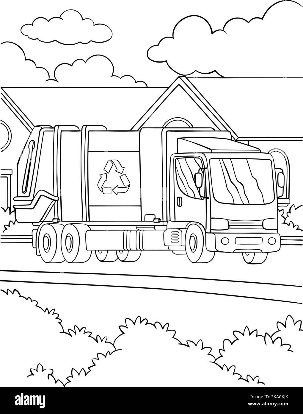 Coloring Page Garbage Black And White Stock Photos Images Alamy