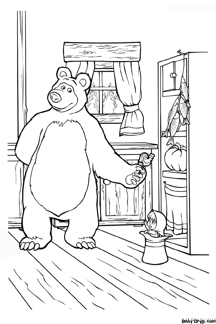Coloring Page Masha And The Bear In Good Quality Coloring Masha And The Bear