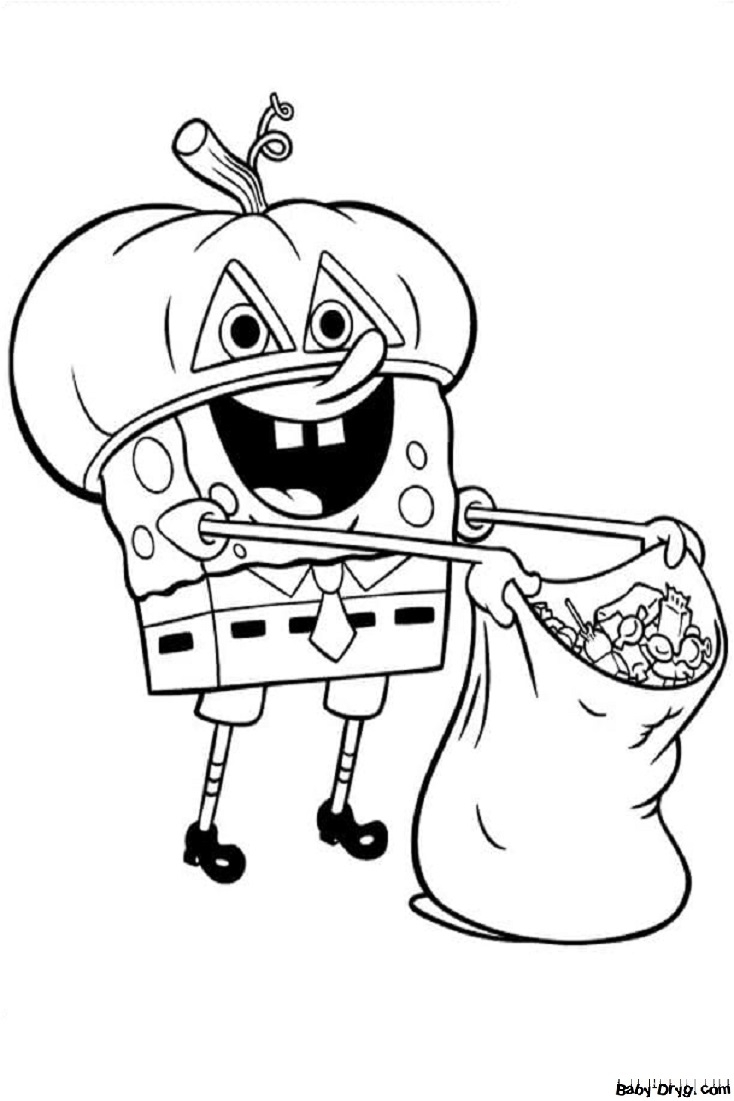 spongebob squarepants halloween coloring pages