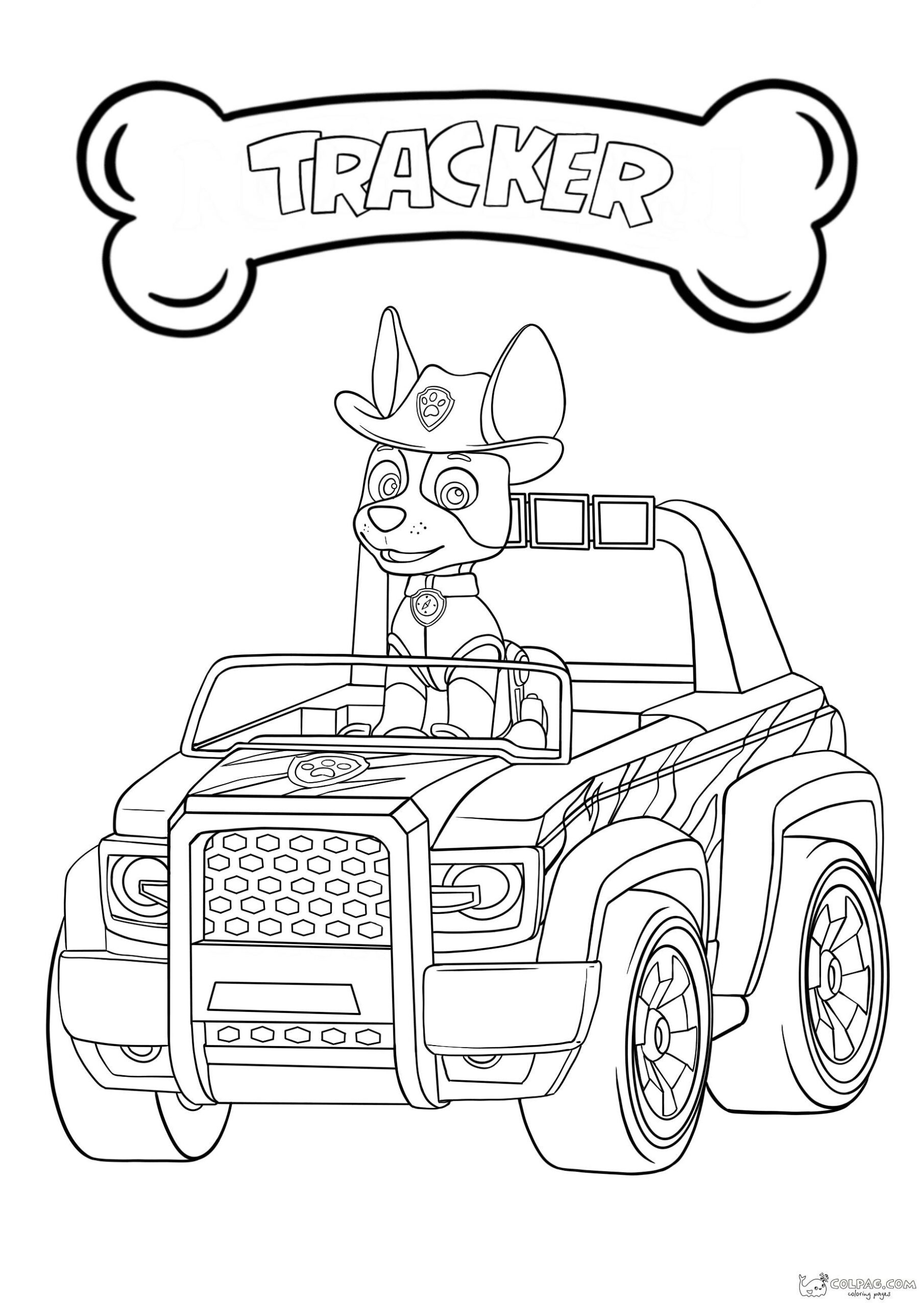 tracker paw patrol coloring pages