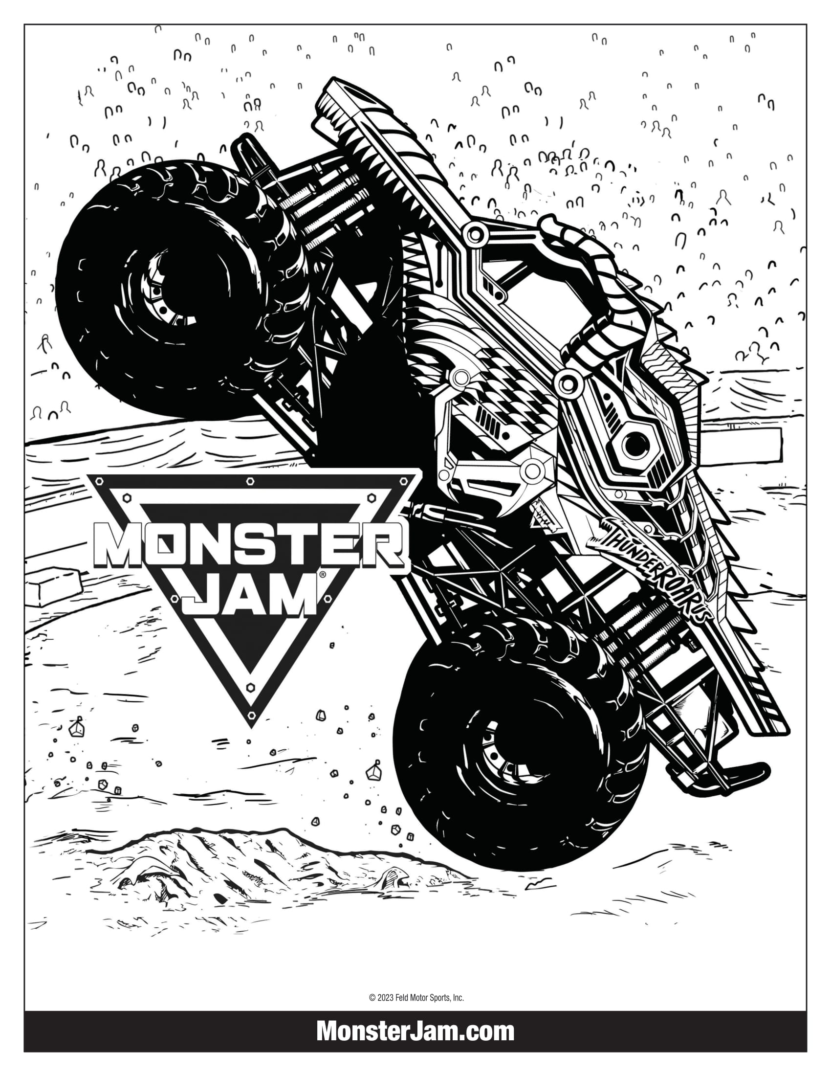 zombie monster truck coloring page