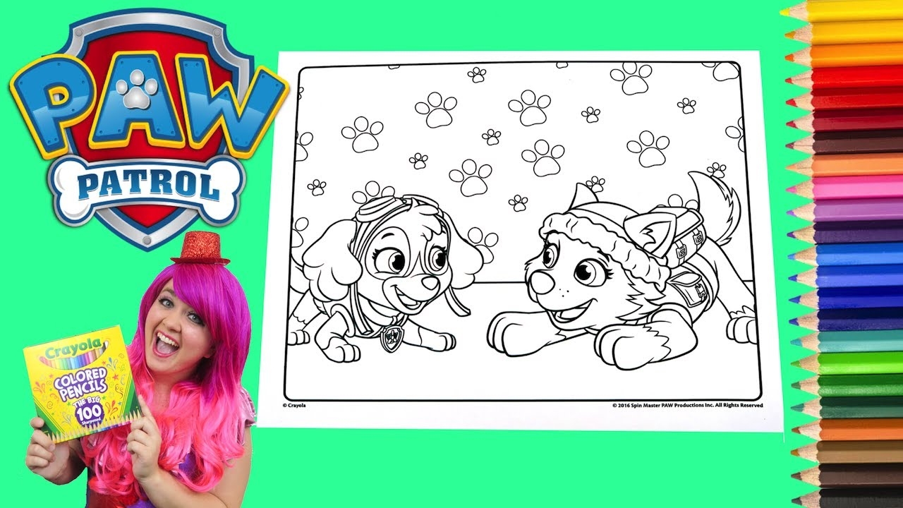 everest paw patrol coloring pages