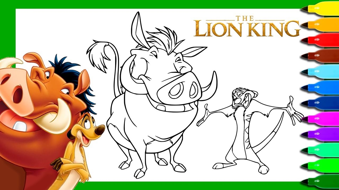 timon and pumbaa coloring pages