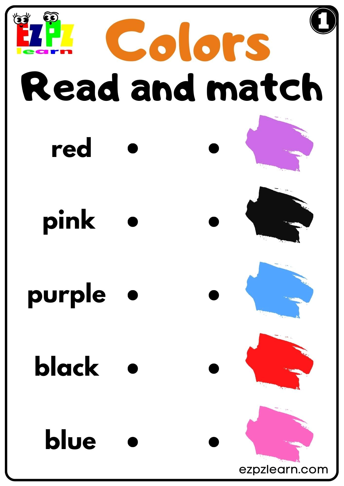 colors worksheets for kindergarten