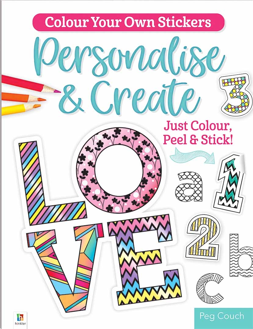 Colour Your Own Stickers Personalise Create Colouring Adult Hinkler