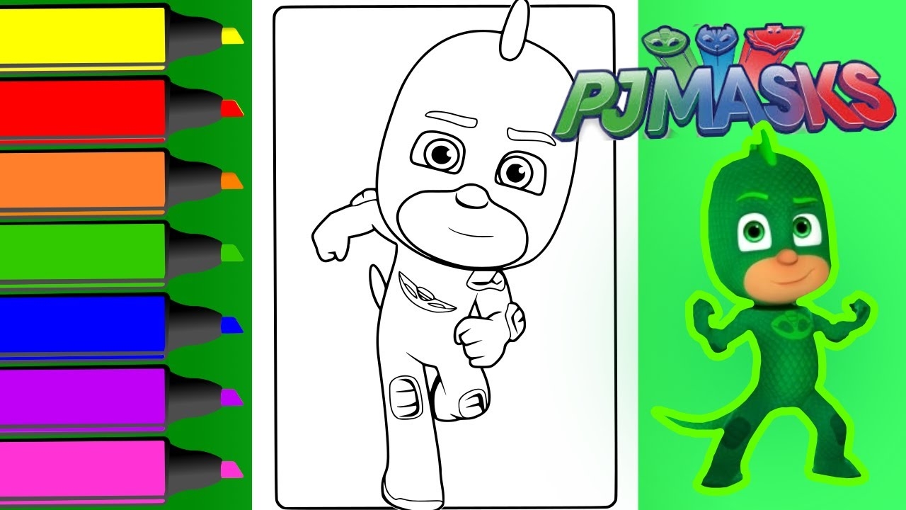 Come Color With Us We re Coloring A Gecko From PJ Masks YouTube