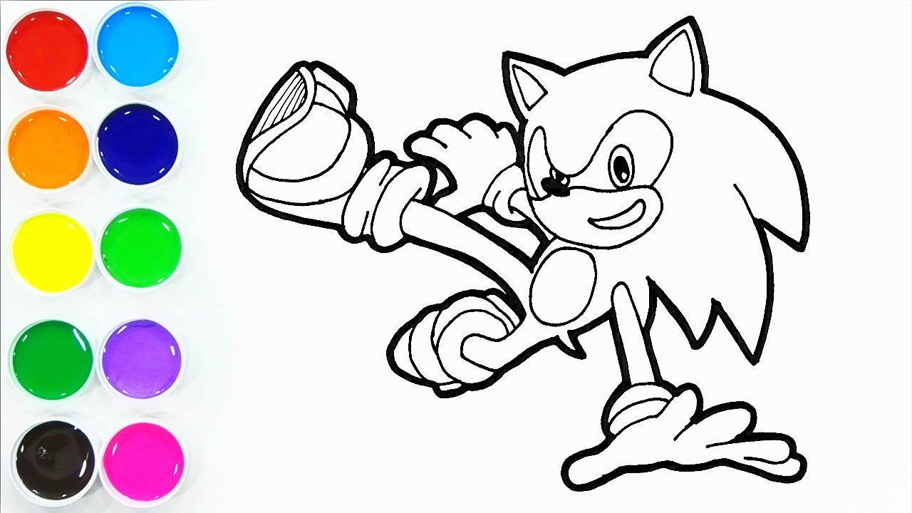 Como Dibujar Y Colorear A SONIC Paso A Paso Dibujos Para Ni os Learn Colors FunKeep Art YouTube