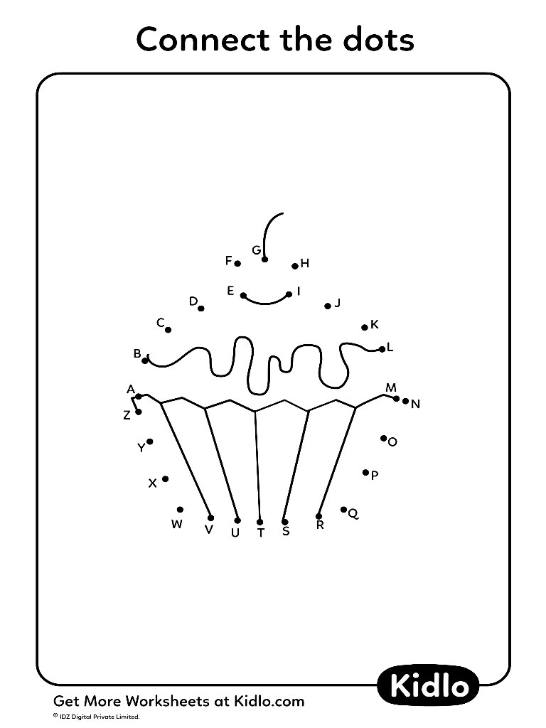 Connect The Dots A To Z Activity Worksheet 14 Kidlo