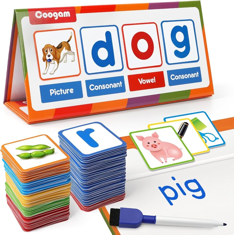 Coogam CVC Word Generator Office Magnetic Word Reader CVC And Spelling Montessori Educational Toy For 3 4 5 Years Old Kids Amazon be Toys