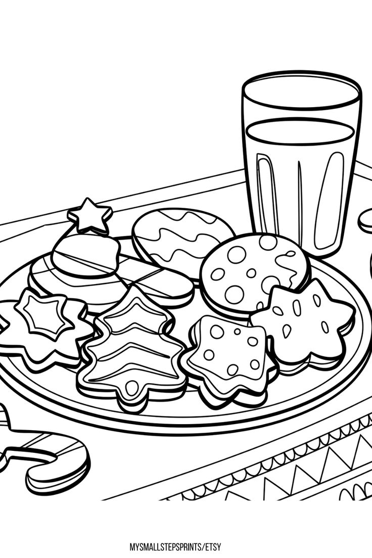 Cookie And Milk Christmas Coloring Pages Preschool Christmas Busy Book Morning Coloring Pages