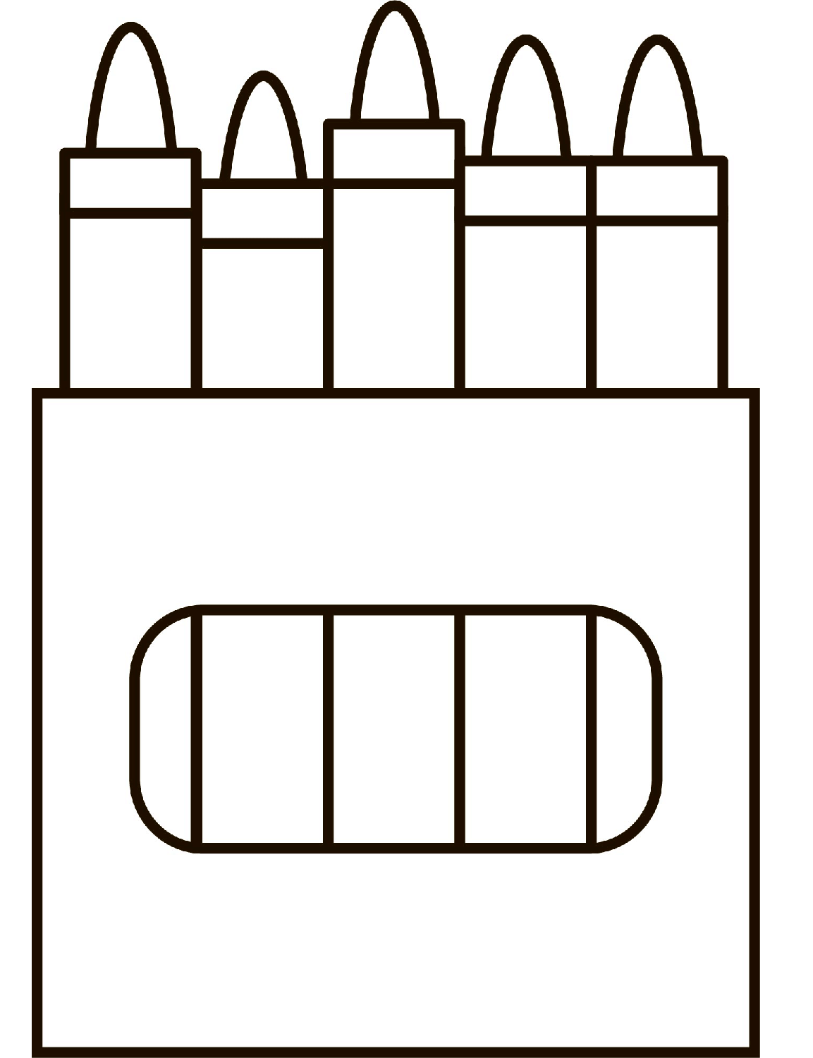 Crayon Box Coloring Page Free Printable