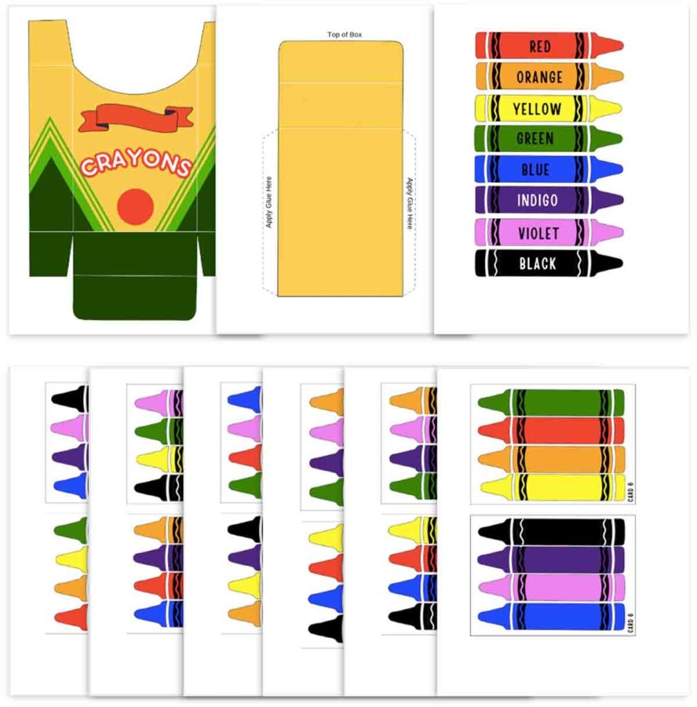 free printable crayon pattern