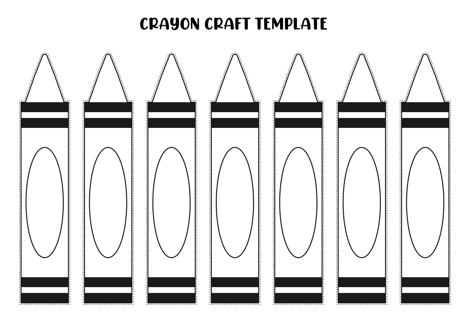 Crayons Template Free Printable