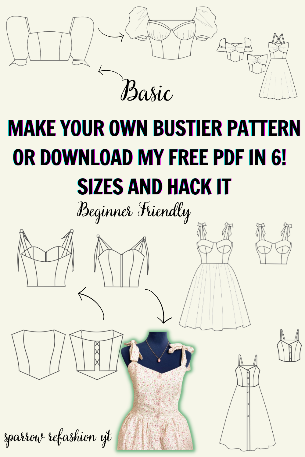 free printable corset top pattern