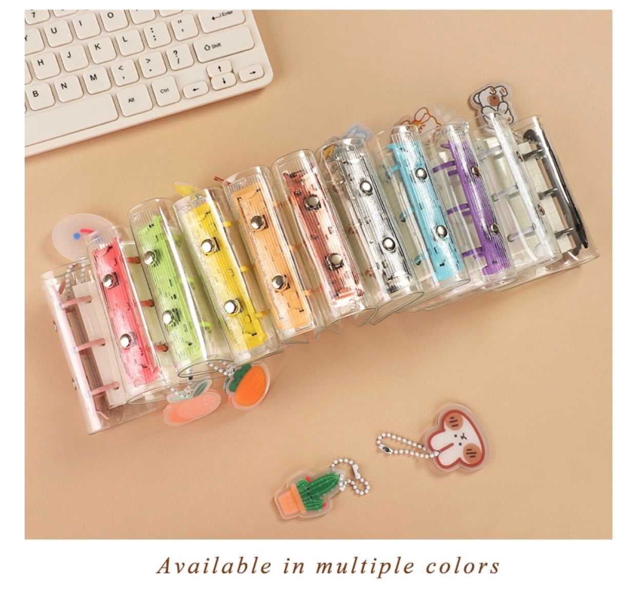 Creative Cute Transparent 3 Ring Mini Loose leaf Hand Book Student Portable Notebook Ring Binder Kawaii School Supplies Etsy