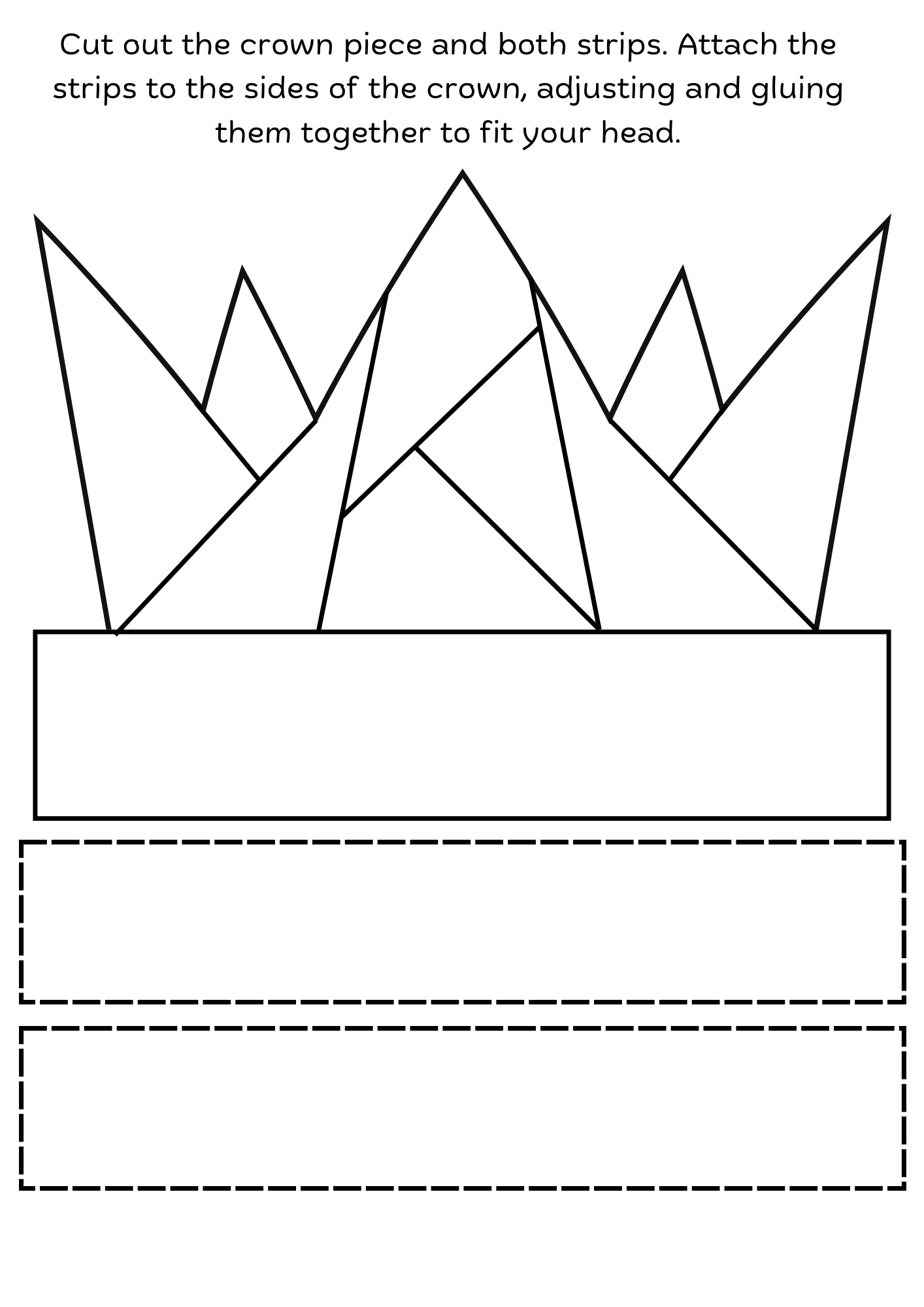 Crown Cut Out And Color Craft Art Otters