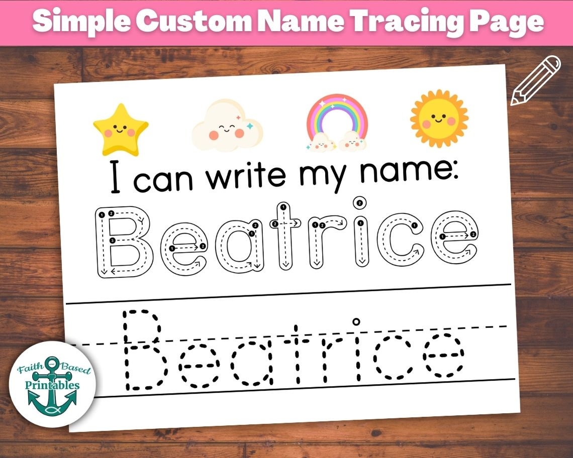custom name printable