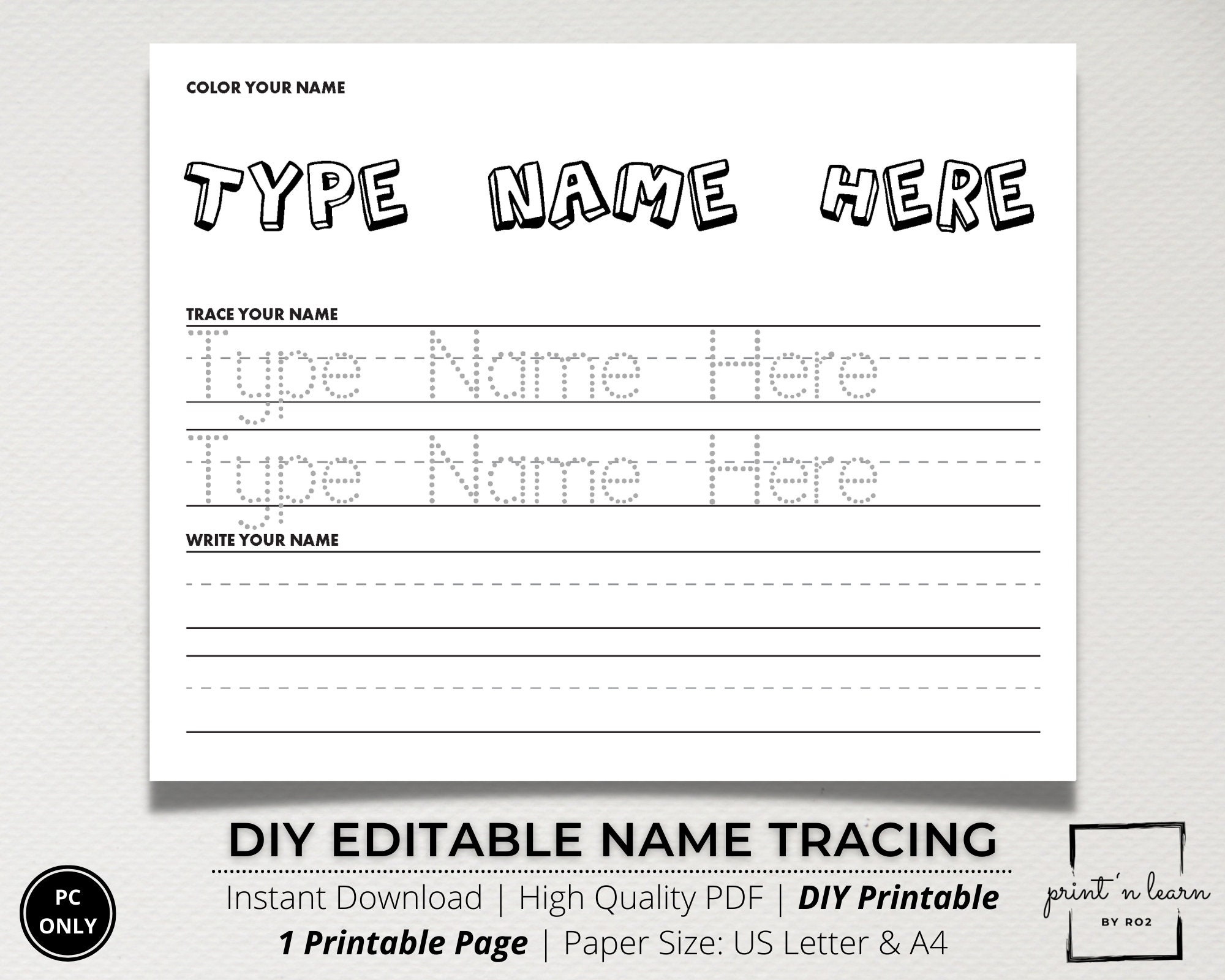 free name printing