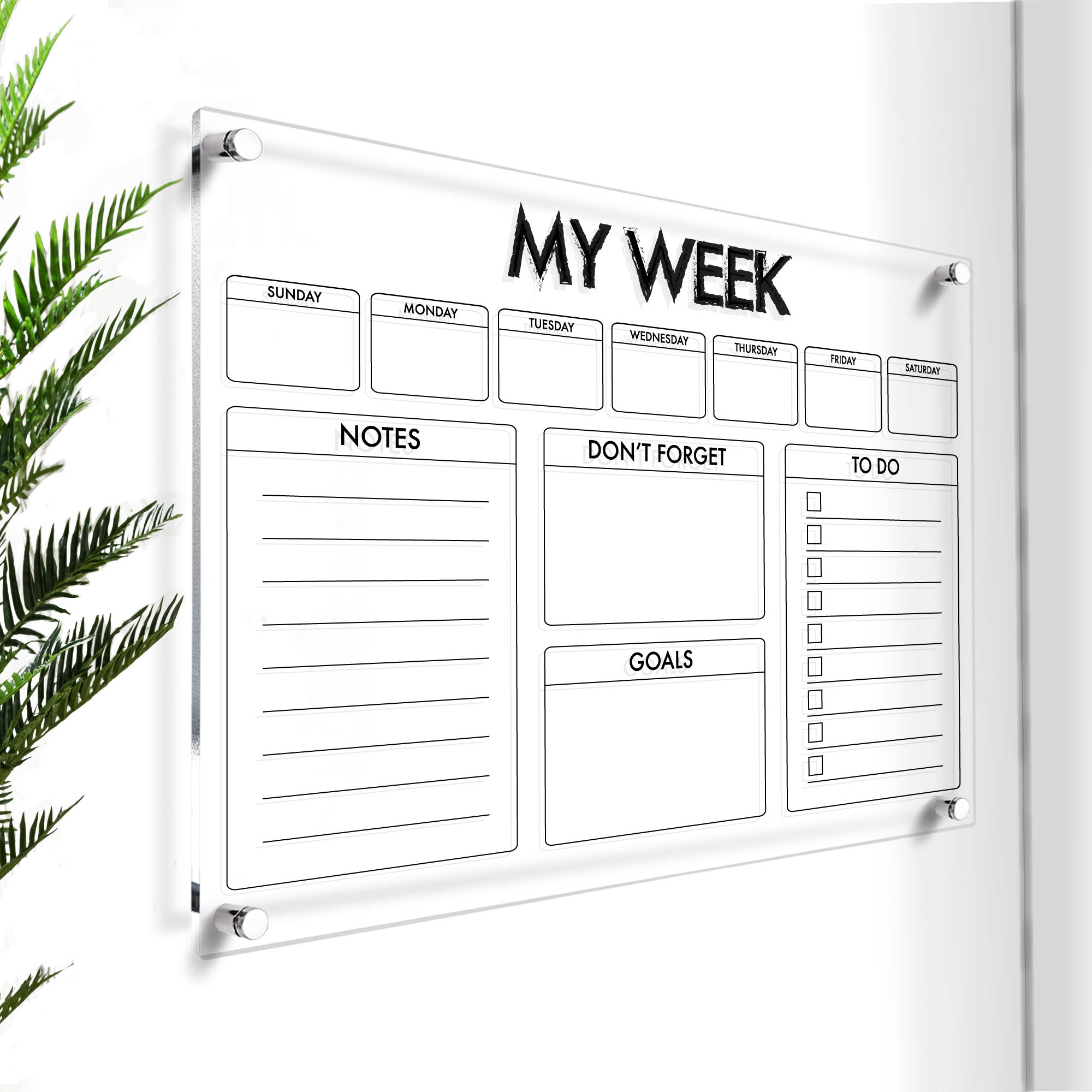 dry erase weekly calendar