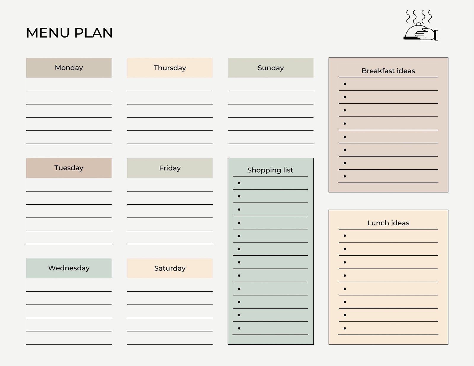 Customize 262 Weekly Menu Templates Online Canva