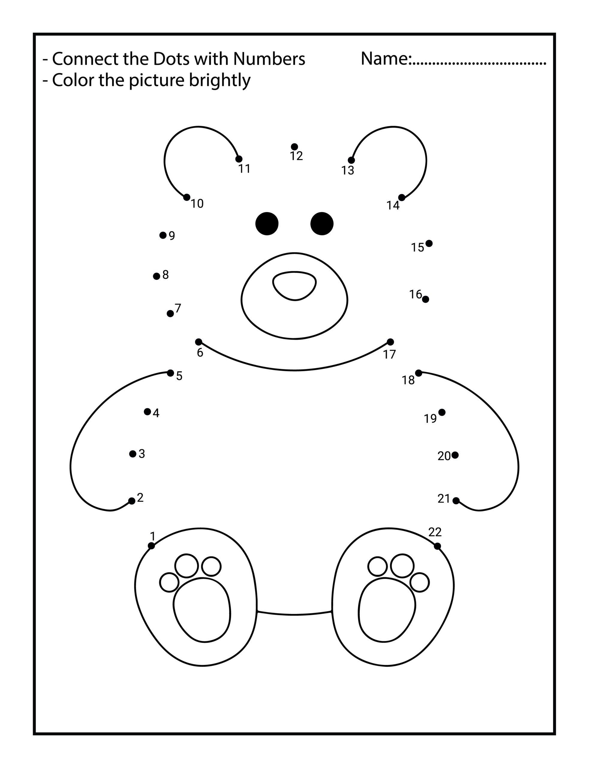dot to dot kindergarten