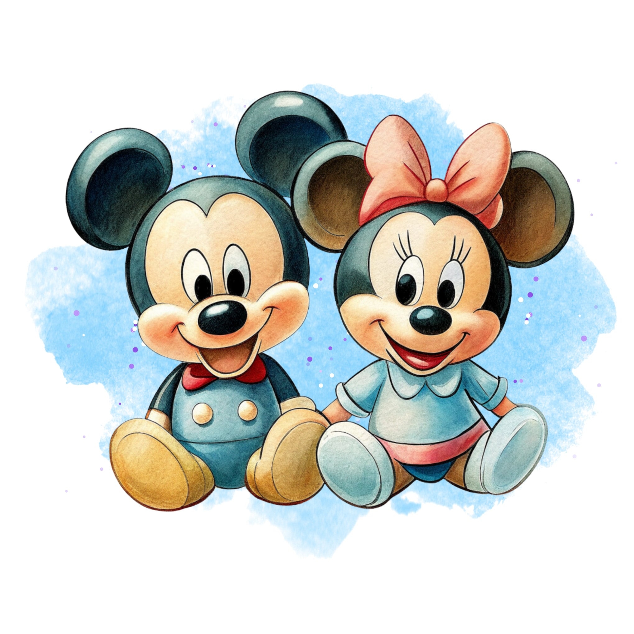 Cute Baby Mickey And Minnie Mouse Mickey And Minnie Mouse Png Clipart Baby Mickey Minnie Birthday Instant Download Etsy