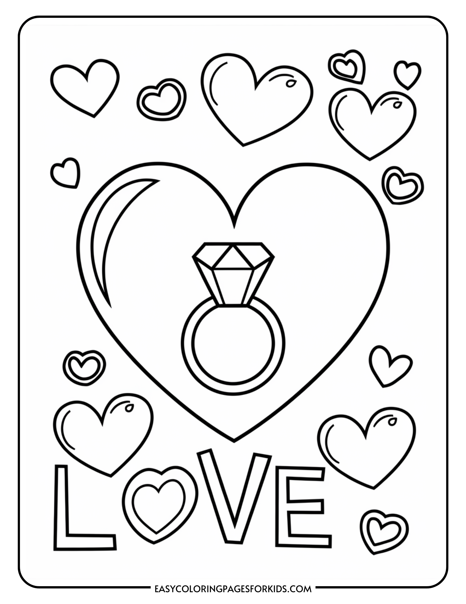 coloring pages on love