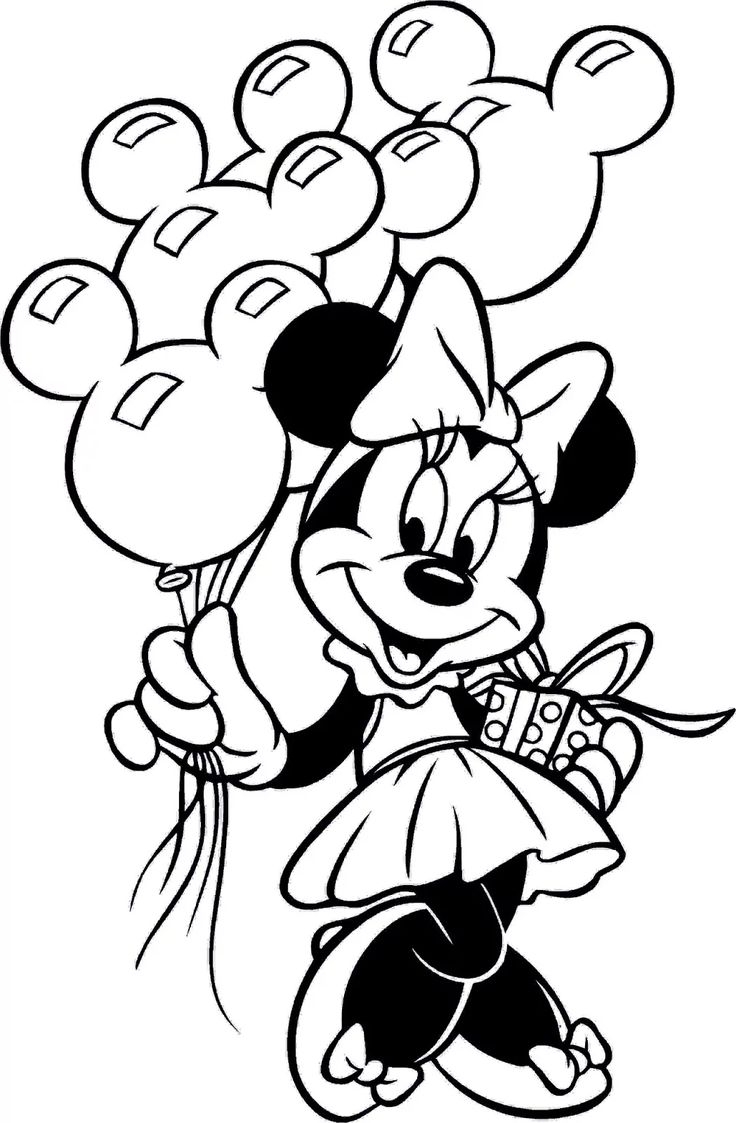 minnie mouse color pages