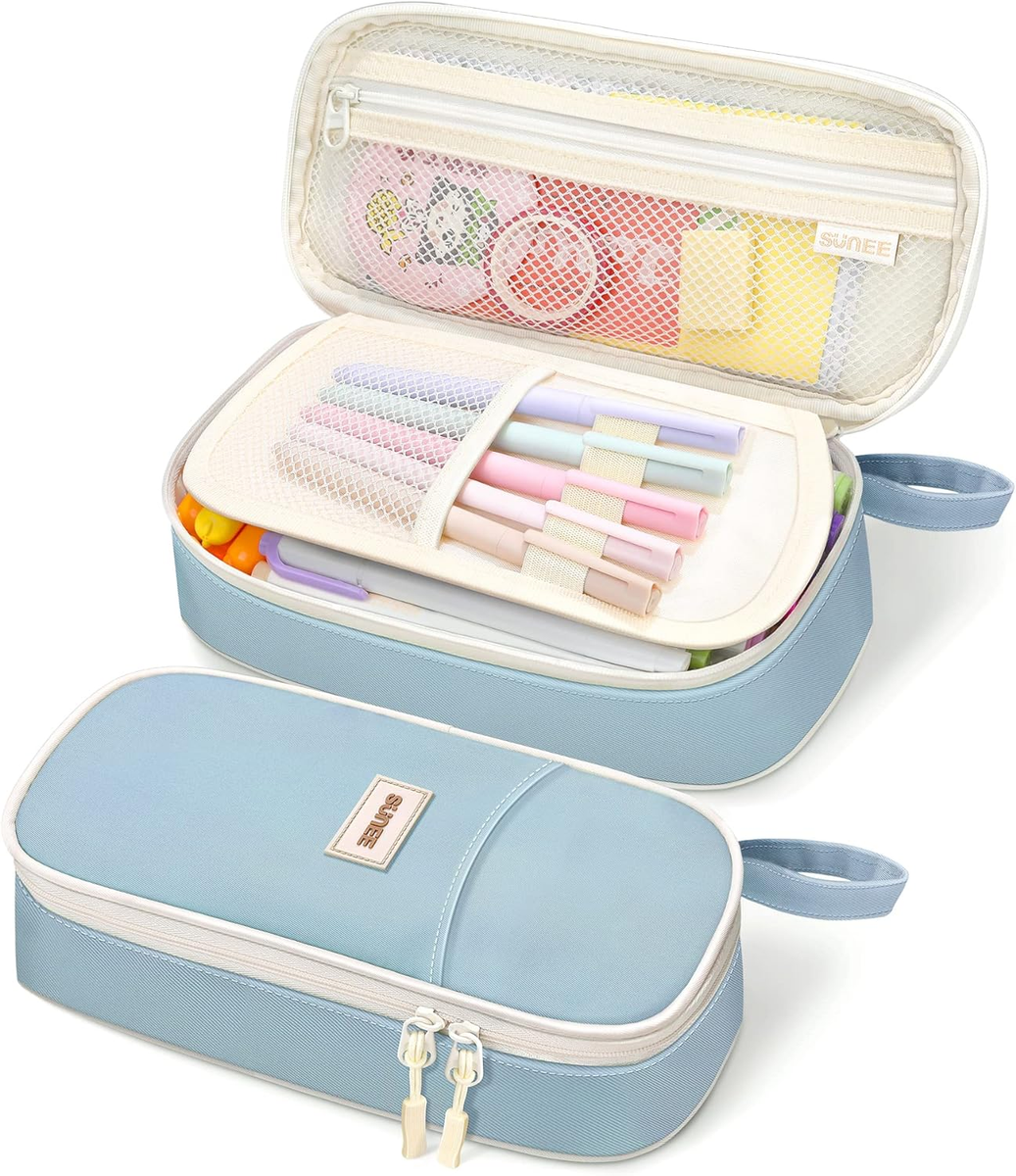 Cute Pencil Case Aesthetic Pen Pouch Colored Large Pencil Bag With Zipper EBay