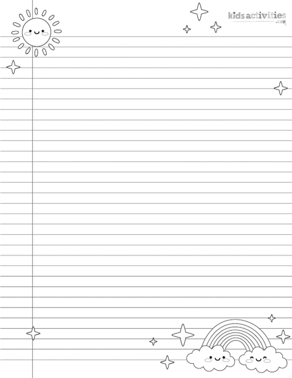 printable pretty lined paper