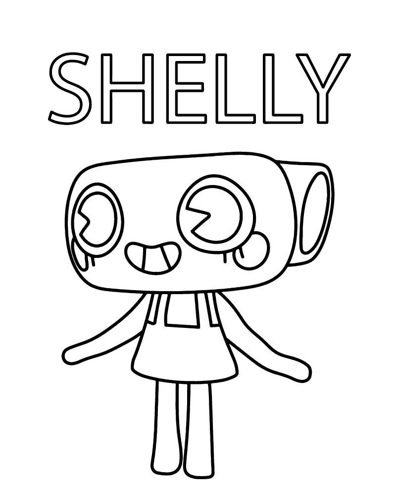 Dandy s World Shelly Coloring Page