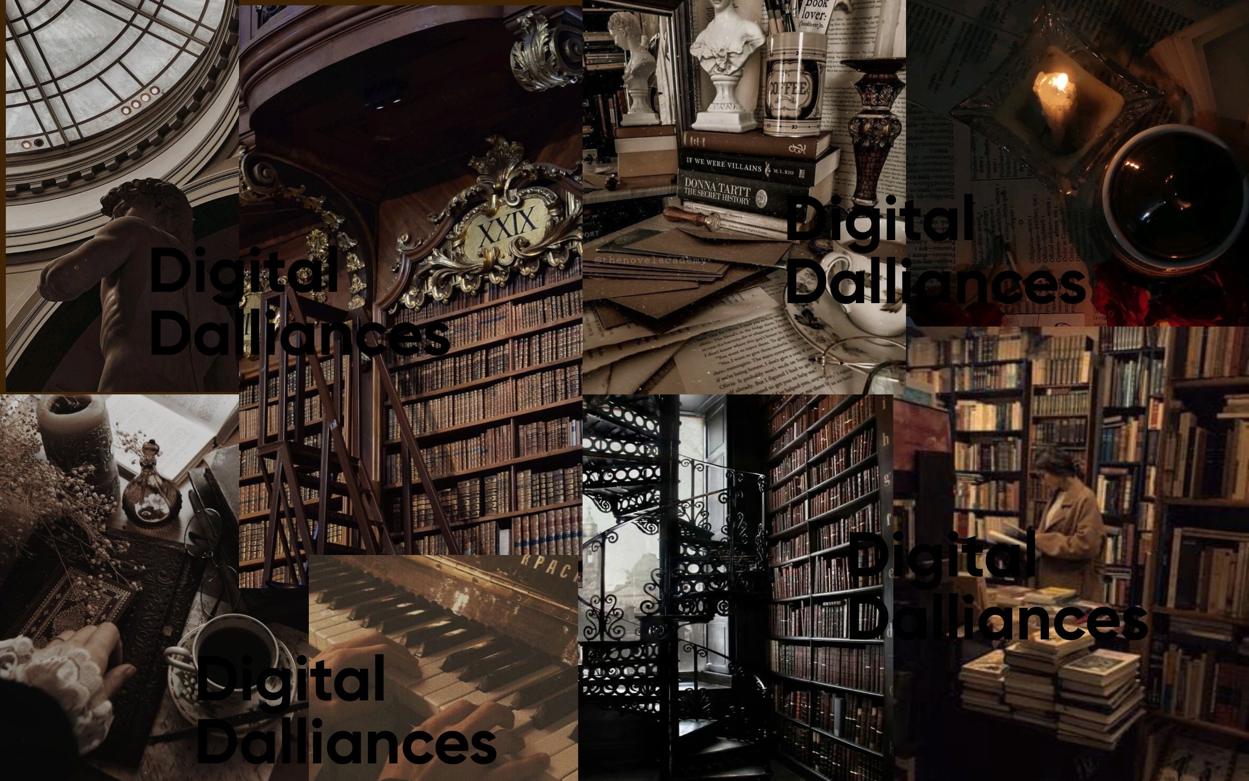 dark academia desktop wallpaper