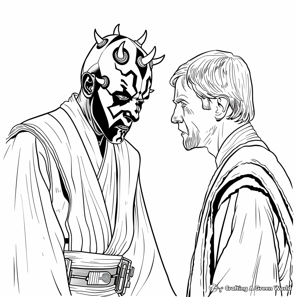 Darth Maul Coloring Pages Free Printable 