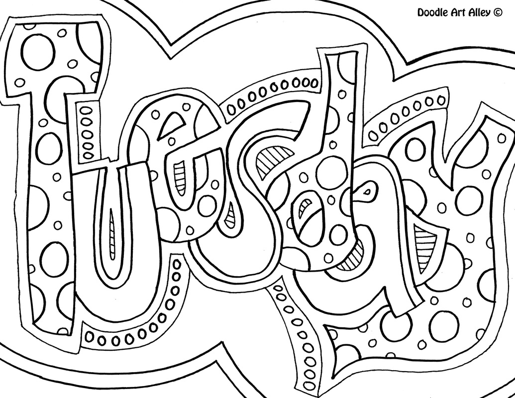 Days Of The Week Coloring Pages CLASSROOM DOODLES