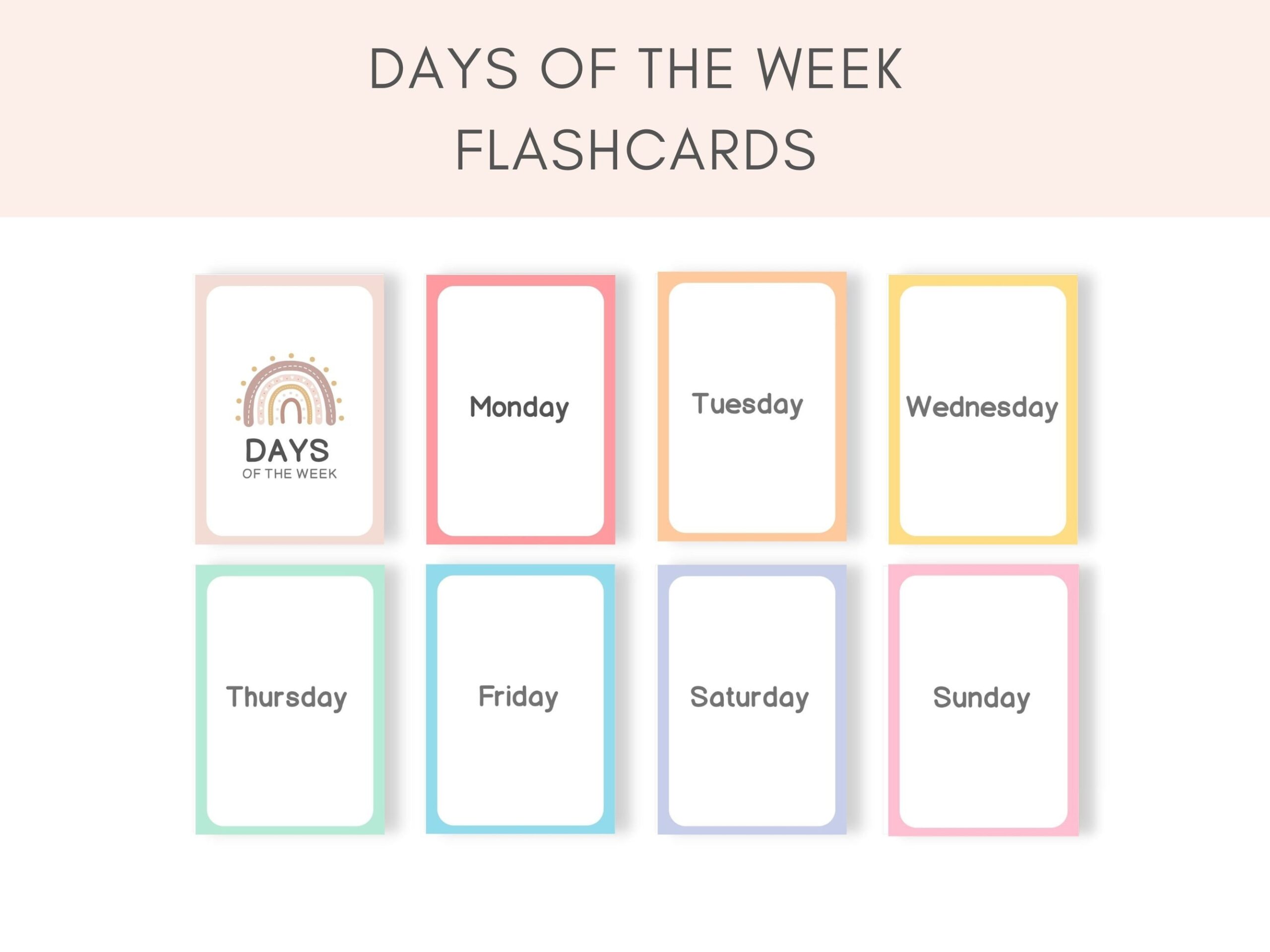 days of the week printouts