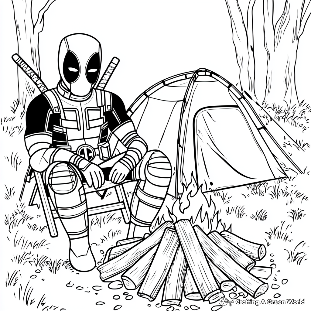 Deadpool Coloring Pages Free Printable 