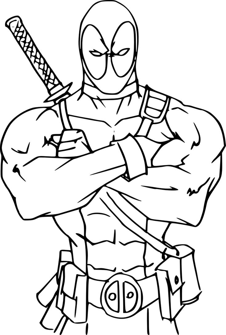 deadpool coloring pages to print