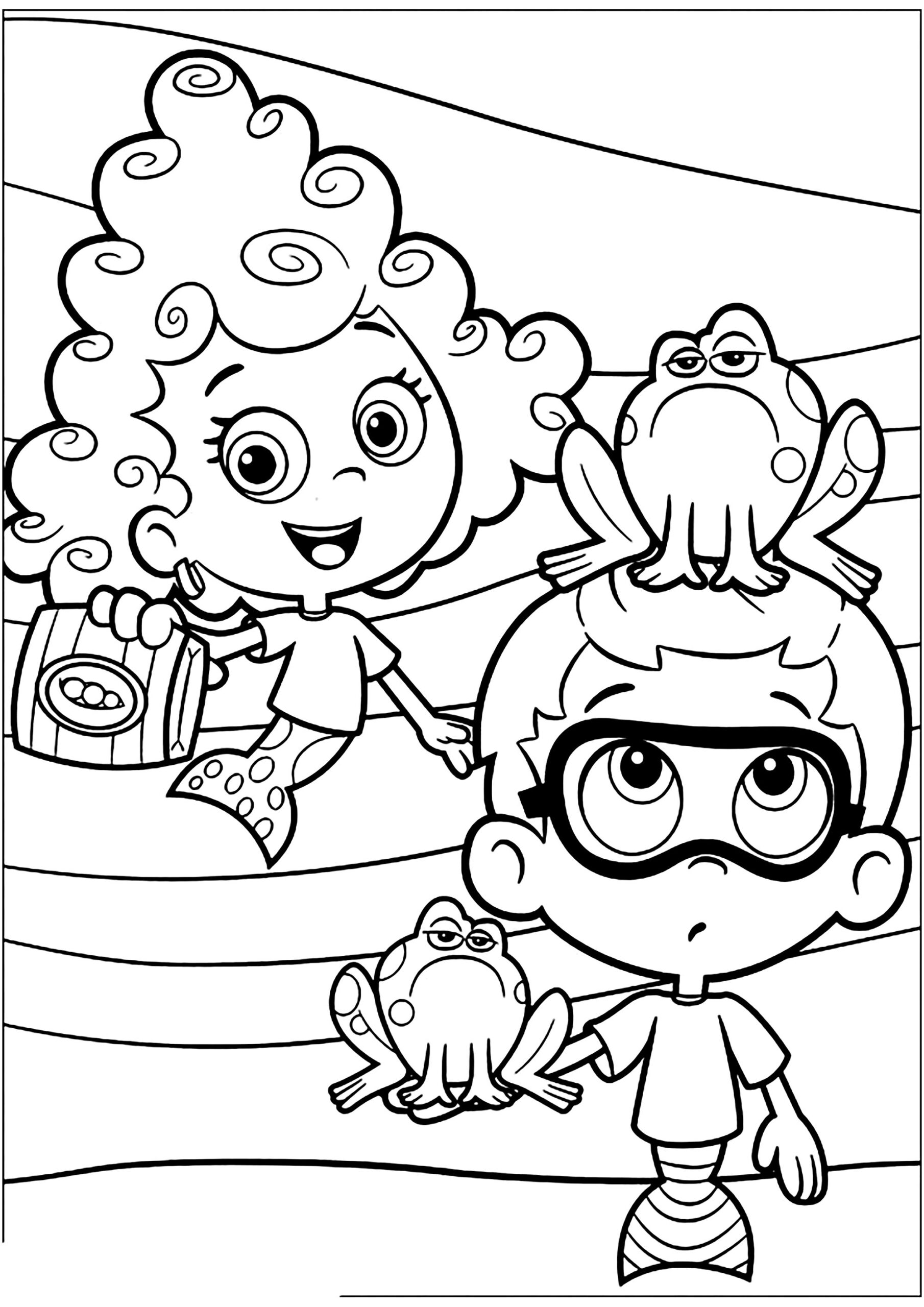 Deema With Gil Bubble Guppies Coloring Pages