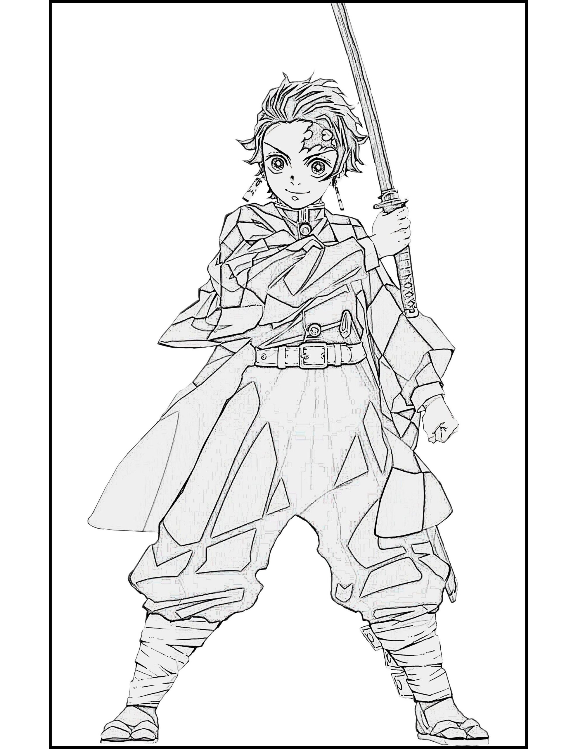 Demon Slayer Kimetsu No Yaiba Coloring Book Digital Print Etsy