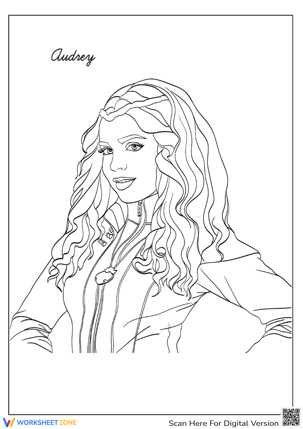 disney descendants coloring pages printable